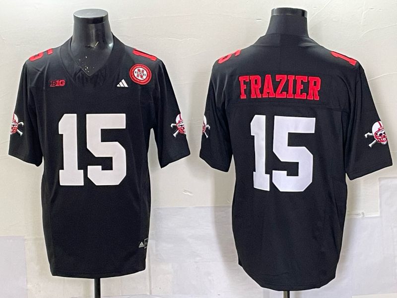 Men Nebraska Cornhuskers #15 Frazier black 2025 Vapor Limited NCAA Jersey 011->ncaa teams->NCAA Jersey